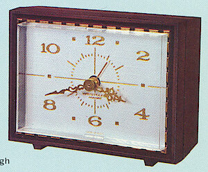 Westclox Sanford Walnut Battery Alarm Clock. Westclox 1965 - 66 Catalog -> 20