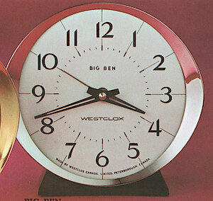 Westclox Big Ben Style 8 Black Plain. Westclox Canada 1965 Catalog -> 2