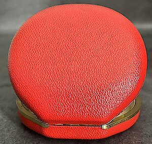 Westclox Travel Ben Red Oval Case Jewelled