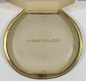 Westclox Travel Ben Tan Oval Case 7 Jewel