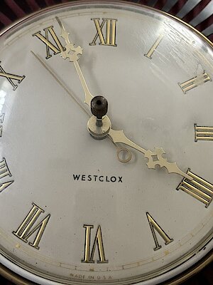 Westclox Orbit White Dial Black Spokes