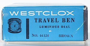 Westclox Travel Ben Brown Oval Case