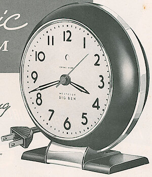 Westclox Big Ben Style 5a Electric Chime Alarm Black Plain. 1939-04-22-p1-SP. April 22, 1939 Saturday Evening Post, p. 1