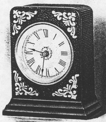 Westclox F W Gold Decorations Ivorine Dial 1907 Western Clock Manufacturing Company Catalog -> 17
