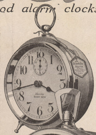 Westclox Baby Ben Style 1 Non Luminous 1918-11-23-p1-SP. November 23, 1918 Saturday Evening Post, p. 1