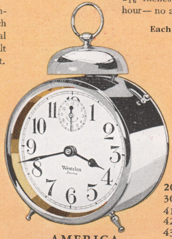 Westclox America Style 2a Green 1930 Westclox Color Brochure; Western Clock Company; La Salle; Illinois; USA -> 1930s-colors-2