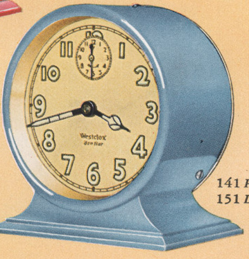 Westclox Ben Hur Style 1 Blue Plain 1930 Westclox Color Brochure; Western Clock Company; La Salle; Illinois; USA -> 1930s-colors-4