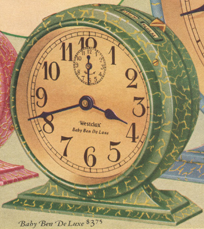 Westclox Baby Ben Style 2 Green Crackle Non Luminous 1928-12-McCalls. December 1928 McCall's Magazine,