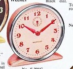 Westclox Scotland Sleepmeter Pink Scotland Clock Catalog Page 1957