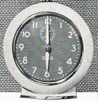 Westclox Baby Ben Style 6 Ivory Luminous J. Horton & Son, Great Britain, ca. 1957 Alarm Clock Page