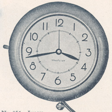 Westclox Round Electric Wall Clock Red Becken 1938 Catalog -> 637