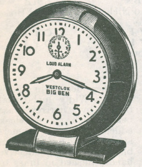 Westclox Big Ben Style 5a Loud Alarm Black Luminous Richards & Conover Hardware Catalog 1941 -> 2098