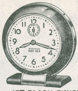 Westclox Baby Ben Style 5 Ivory Plain Richards & Conover Hardware Catalog 1941 -> 2098