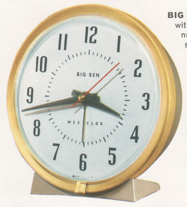 Westclox Big Ben Style 7 Bronze Plain Electric 1958 Westclox Catalog; Westclox; La Salle; Illinois; Division of General Time Corporation -> 6