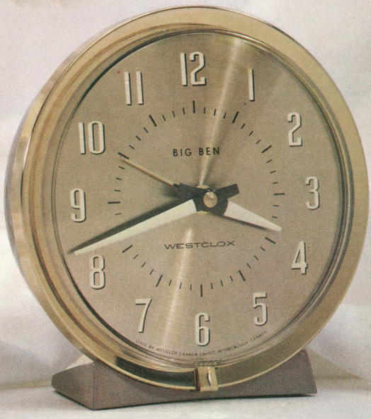 Westclox Big Ben Style 7 Bronze Gold Luminous Westclox Canada 1962 Catalog -> 2