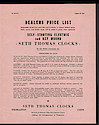 Clocks by Seth Thomas. Includes retail and dealers . . .
