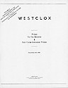 Westclox 1950 Price List - Wholesale & Retail