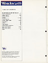 Westclox 1986 Catalog -> Contents
