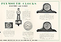 Plymouth Clocks, tri-fold brochure, green and blac . . .