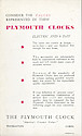 Plymouth Clocks, tri-fold brochure, red and black  . . .
