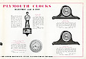 Plymouth Clocks, tri-fold brochure, red and black . . .