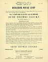 Seth Thomas Dealers Price List. Self-starting elec . . .