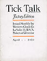Westclox Tick Talk, April 1920 (Factory Edition),  . . .