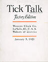 Westclox Tick Talk, January 5, 1921 (Factory Editi . . .