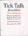 Westclox Tick Talk, December 5, 1921 (Factory Edit . . .