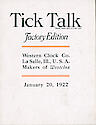 Westclox Tick Talk, January 20,1922 (Factory Editi . . .