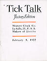 Westclox Tick Talk, February 5, 1922 (Factory edit . . .