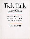 Westclox Tick Talk, March 20, 1922 (Factory Editio . . .