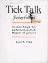 Westclox Tick Talk, June 5, 1922 (Factory Edition) . . .
