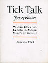 Westclox Tick Talk, June 20, 1922 (Factory Edition . . .