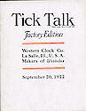 Westclox Tick Talk, September 20,1922 (Factory Edi . . .