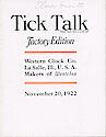 Westclox Tick Talk, November 20, 1922 (Factory Edi . . .