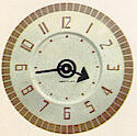 Westclox Stanton Battery Tile White With Brown Dec . . .