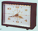 Westclox Sanford Walnut Battery Alarm Clock