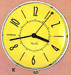 Westclox Prim Electric Wall Clock White Yellow