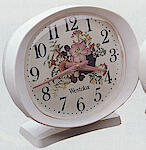 Westclox Lady Ben Pressed Flower Big Ben Style 9 White