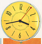 Westclox Prim Electric Wall Clock Yellow