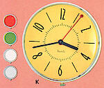 Westclox Prim Electric Wall Clock Red