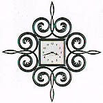 Westclox Scroll Electric Wall Clock Black