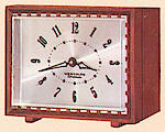 Westclox Sanford Mahogany Battery Clock