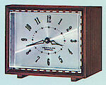 Westclox Sanford Walnut Battery Clock