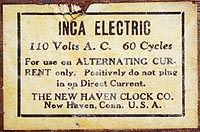 Label showing name Inca