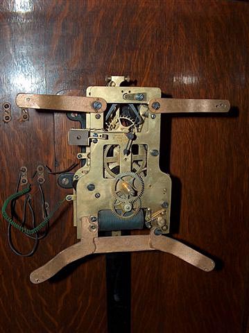 Grandfather type movement found in Blodgett clock #436