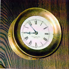 pilot clock in cast brass case
