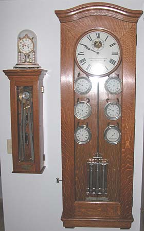 Circa 1918 master clock with 5 pilot clocks