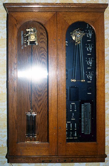 Example of a double-width master clock case produced in the 1930's for an AR3 system